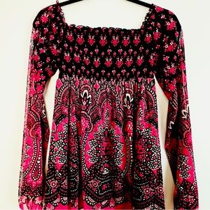 Whimsigoth 90s Boho Micro Mini Dress